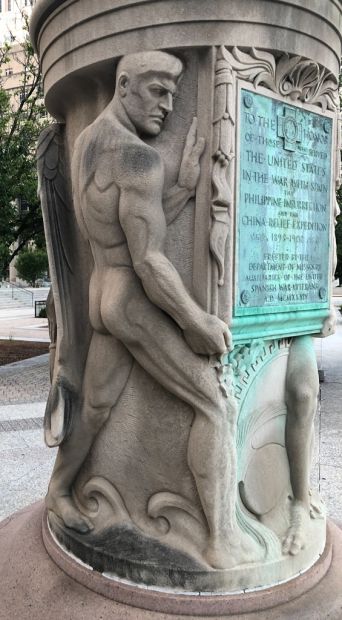 UNITED SPANISH WAR VETERANS MEMORIAL FLAGPOLE BASE SIDE A