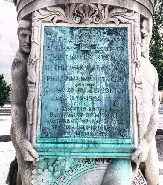 UNITED SPANISH WAR VETERANS MEMORIAL FLAGPOLE PLAQUE