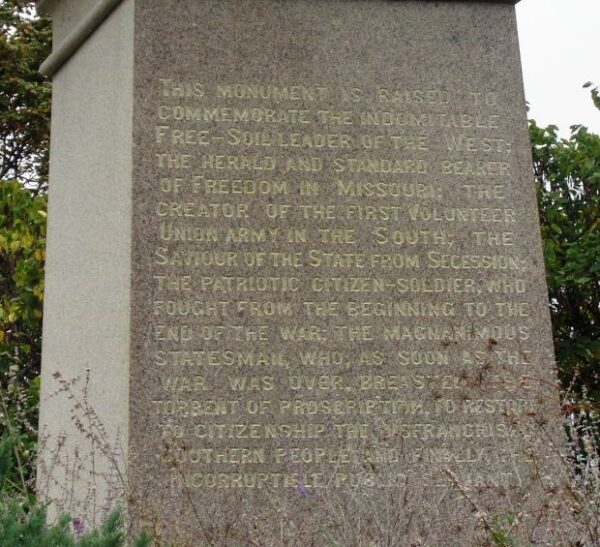 FRANK P. BLAIR, JR, WAR MEMORIAL DEDICATION STONE
