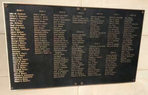 ST. JAMES VETERANS HOME CEMETERY MEMORIAL PLAQUE B
