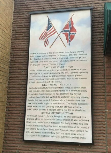 BATTLE OF PILOT KNOB WAR MEMORIAL PLAQUE