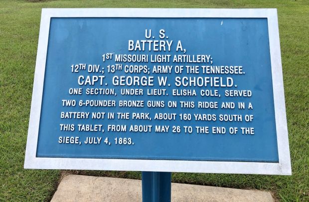 U.S. BATTERY A, 1ST MISSOURI LIGHT ARTILLERY MEMORIAL PLAQUE II