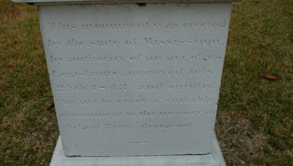 ADAM RUM WAR MEMORIAL STONE C