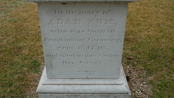 ADAM RUM WAR MEMORIAL STONE A