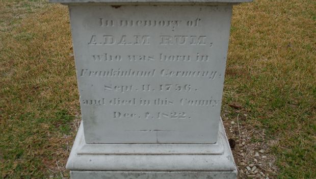 ADAM RUM WAR MEMORIAL STONE A