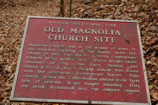 OLD MAGNOLIA CHURCH SITE WAR MEMORIAL PLAQUE