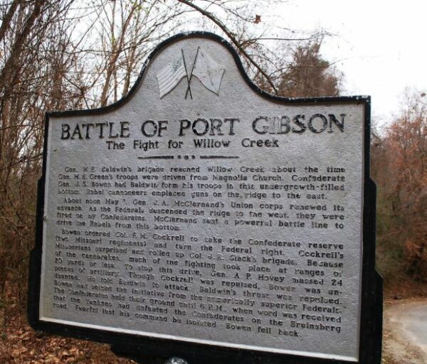 BATTLE OF PORT GIBSON WILLOW CREEK WAR MEMORIAL MARKER