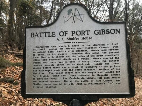 BATTLE OF PORT GIBSON SHAIFER HOUSE WAR MEMORIAL MARKER