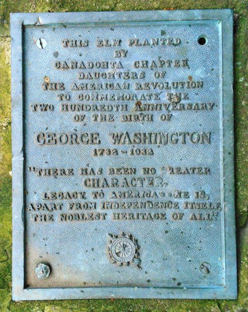 TITUSVILLE GEORGE WASHINGTON BICENTENNIAL MEMORIAL ELM TREE PLAQUE