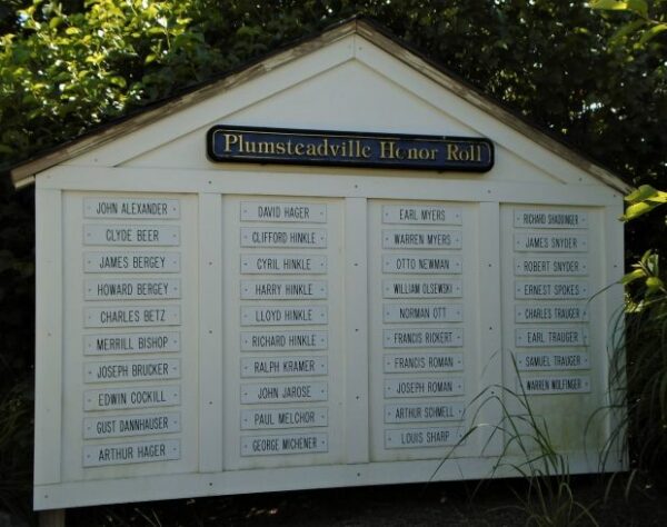 PLUMSTEADVILLE HONOR ROLL MEMORIAL