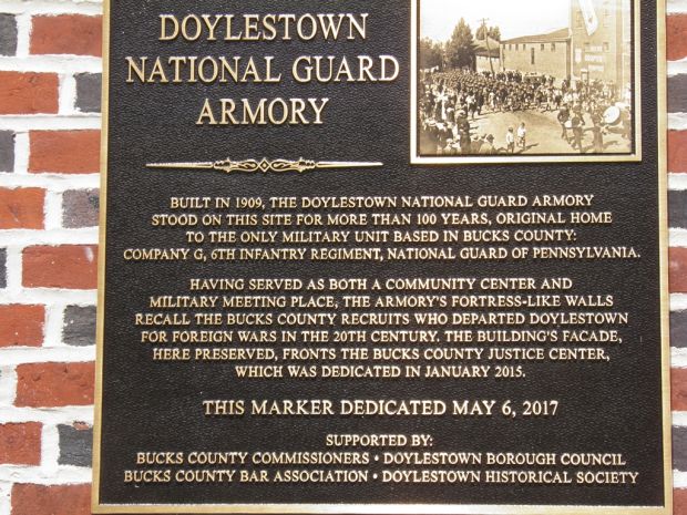 DOYLESTOWN NATIONAL GUARD ARMORY MEMORIAL PLAQUE