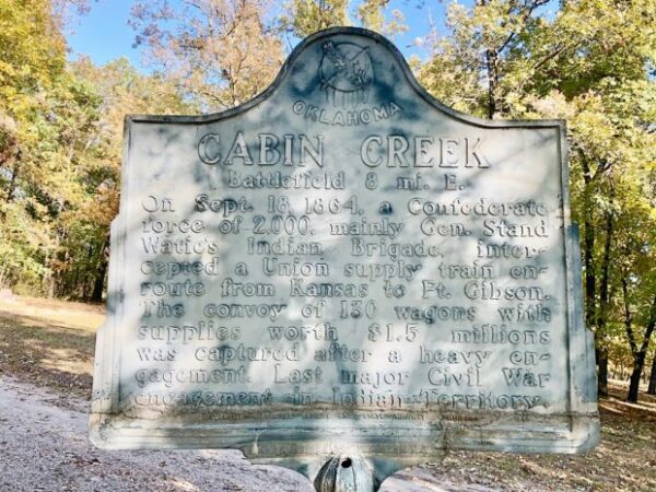 CABIN CREEK WAR MEMORIAL MARKER