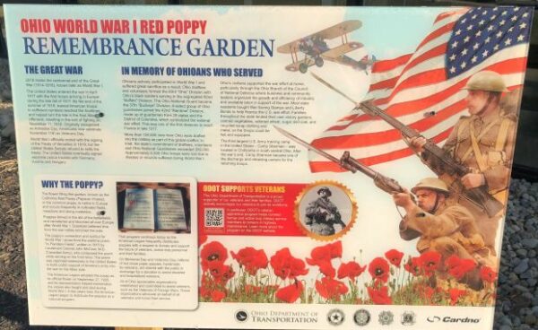 OHIO WORLD WAR I RED POPPY MEMORIAL PLAQUE