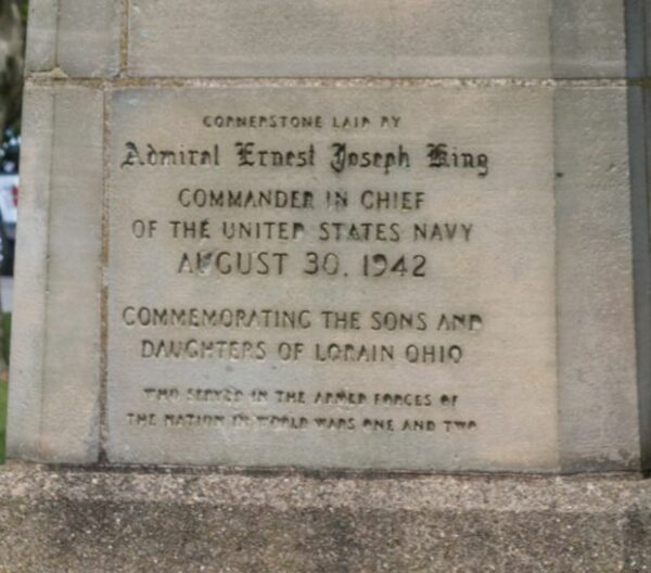 LORAIN WORLD WARS ONE AND TWO MEMORIAL STONE