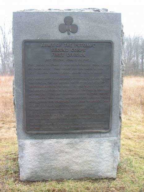 FIRST DIVISION SECOND CORPS WAR MEMORIAL