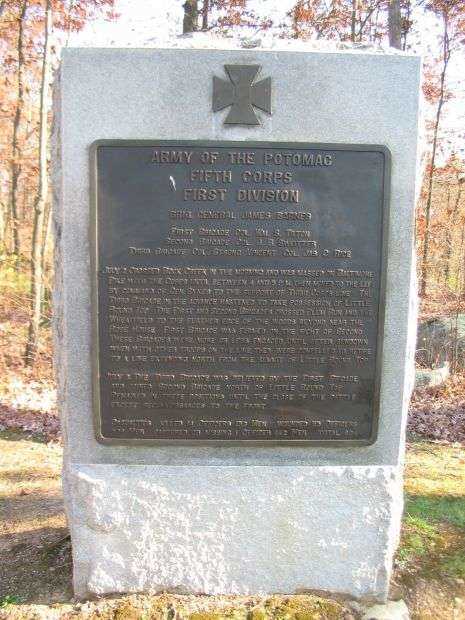 FIRST DIVISION FIFTH CORPS WAR MEMORIAL