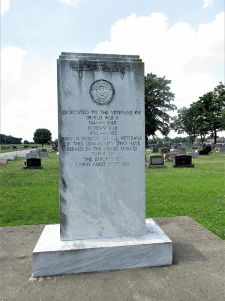 AMERICAN LEGION POST 245 WORLD WAR II MEMORIAL FRONT