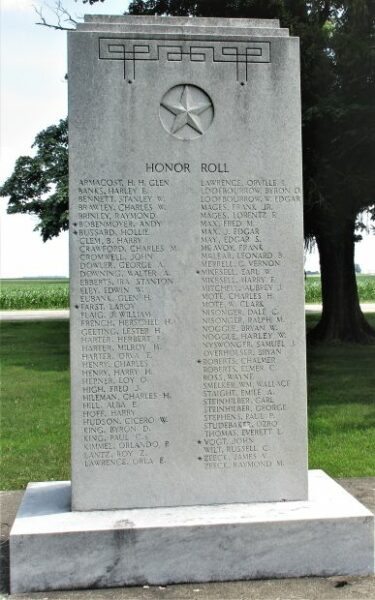 AMERICAN LEGION POST 245 WORLD WAR MEMORIAL BACK