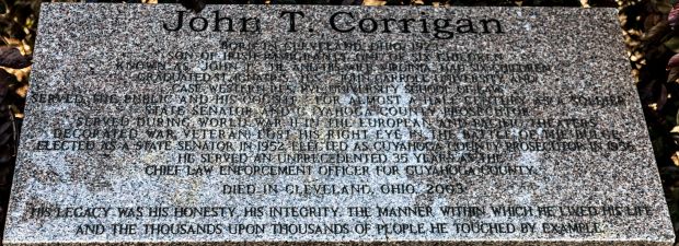 JOHN T. CORRIGAN WAR MEMORIAL TABLET