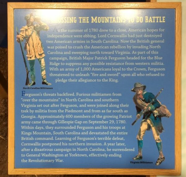 CROSSING THE MOUNTAIN TO DO BATTLE MEMORIAL PLAQUE
