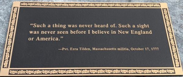 SARATOGA SURRENDER SITE WAR MEMORIAL PLAQUE C