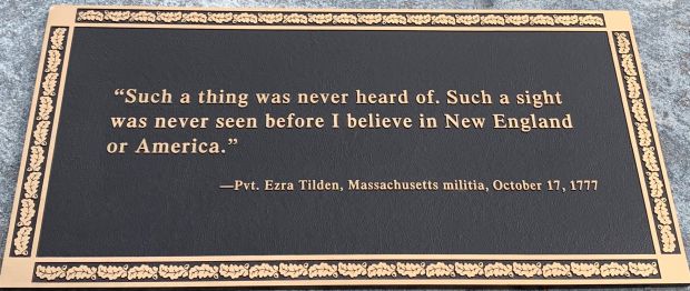 SARATOGA SURRENDER SITE WAR MEMORIAL PLAQUE C