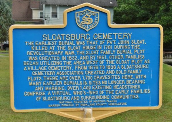 SLOATSBURG CEMETERY MEMORIAL MARKER