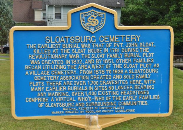 SLOATSBURG CEMETERY MEMORIAL MARKER
