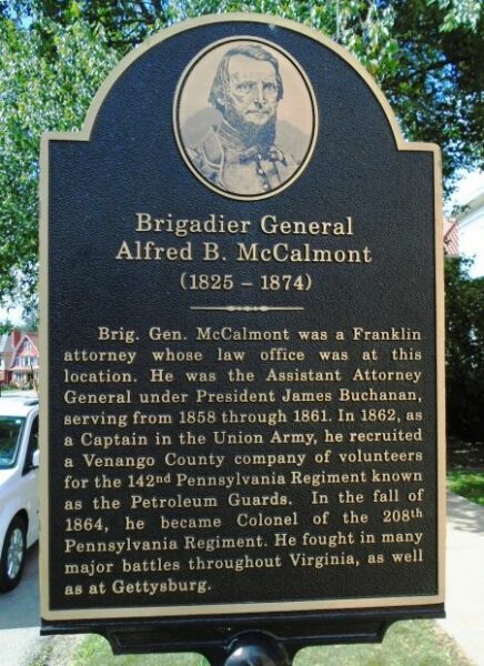 BRIGADIER GENERAL ALFRED B. MCCALMOUNT MEMORIAL MARKER