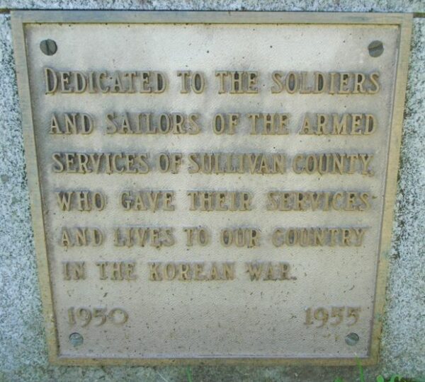 SULLIVAN COUNTY WAR VETERANS MEMORIAL PLAQUE A