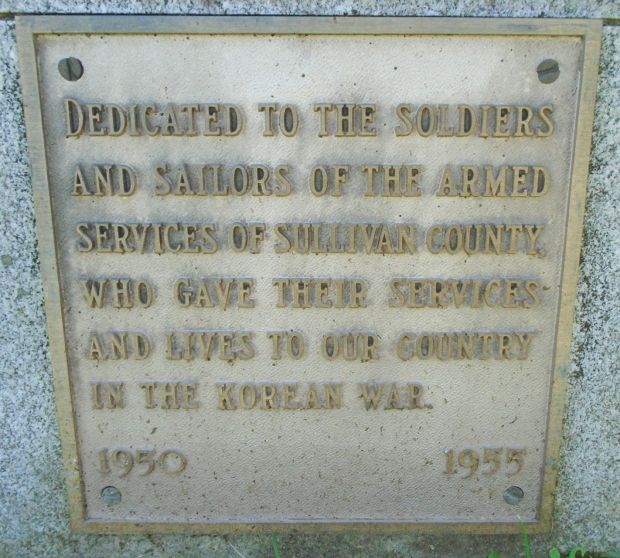 SULLIVAN COUNTY WAR VETERANS MEMORIAL PLAQUE A