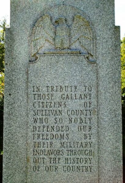 SULLIVAN COUNTY WAR VETERANS MEMORIAL STONE