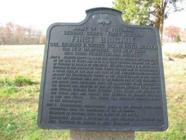 FIRST BRIGADE FIRST DIVISION SECOND CORPS WAR MEMORIAL