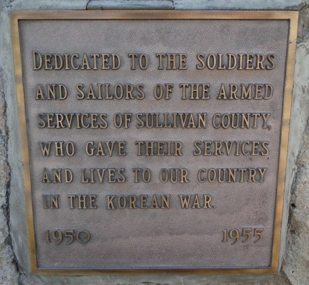 SULLIVAN COUNTY KOREAN WAR MEMORIAL PLAQUE