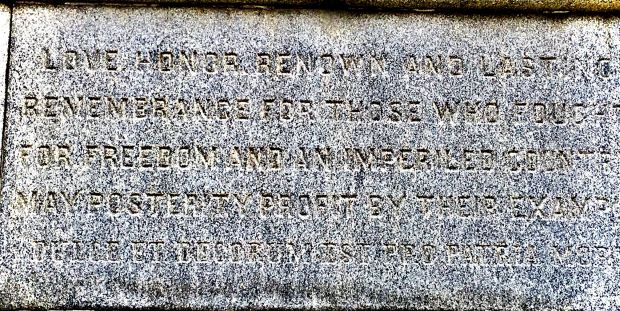 POTTSVILLE CIVIL WAR MONUMENT STONE