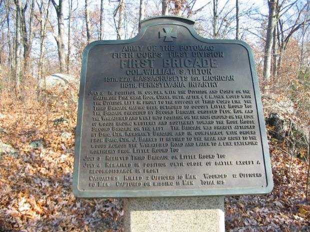 FIRST BRIGADE FIRST DIVISION FIFTH CORPS WAR MEMORIAL