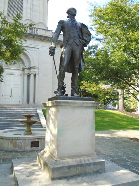 LAFAYETTE COLLEGE REVOLUTIONARY WAR MEMORIAL STATUE