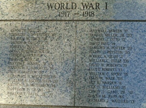 ALUMNI MEMORIAL PLAZA STONE D