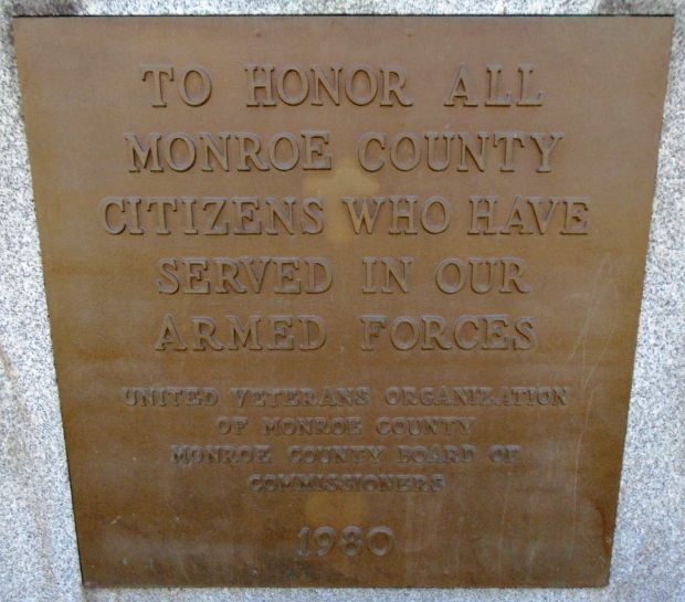 MONROE COUNTY ARMED FORCES MEMORIAL PLAQUE