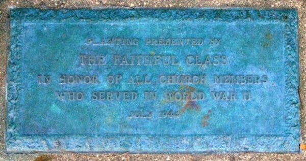 THE FAITHFUL CLASS WORLD WAR II MEMORIAL PLAQUE