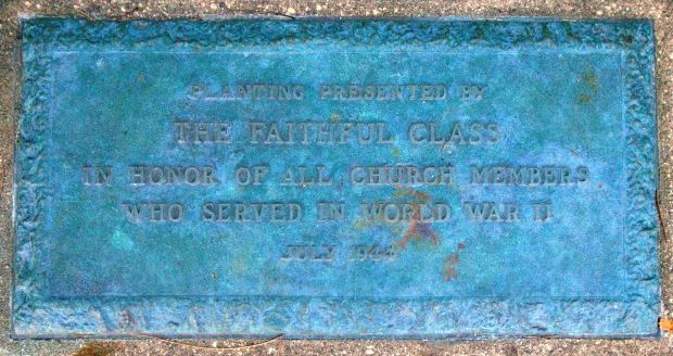 THE FAITHFUL CLASS WORLD WAR II MEMORIAL PLAQUE