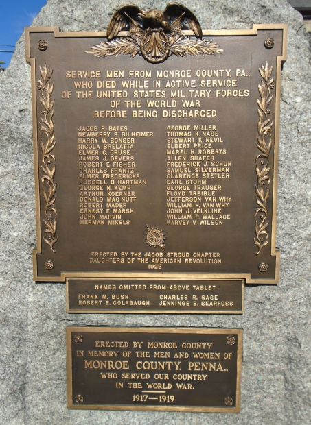 MONROE COUNTY WORLD WAR MEMORIAL PLAQUES