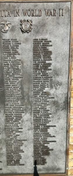 MARIETTA WORLD WAR II MEMORIAL PLAQUE B