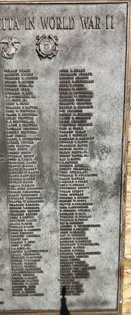 MARIETTA WORLD WAR II MEMORIAL PLAQUE B