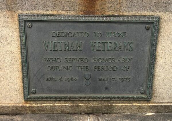 LANCASTER COUNTY VIETNAM VETERANS MEMORIAL PLAQUE