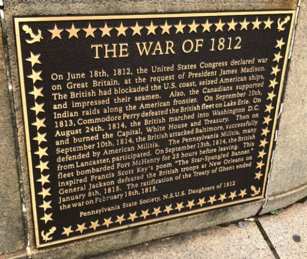 LANCASTER COUNTY WAR OF 1812 MEMORIAL