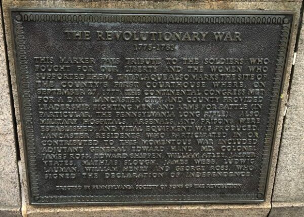 LANCASTER CITY AND COUNTY REVOLUTIONARY WAR MEMORIAL