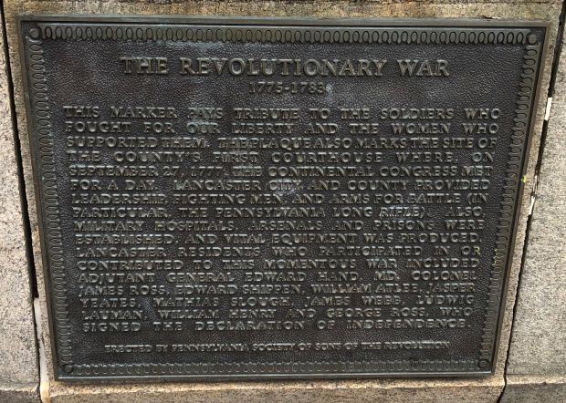 LANCASTER CITY AND COUNTY REVOLUTIONARY WAR MEMORIAL