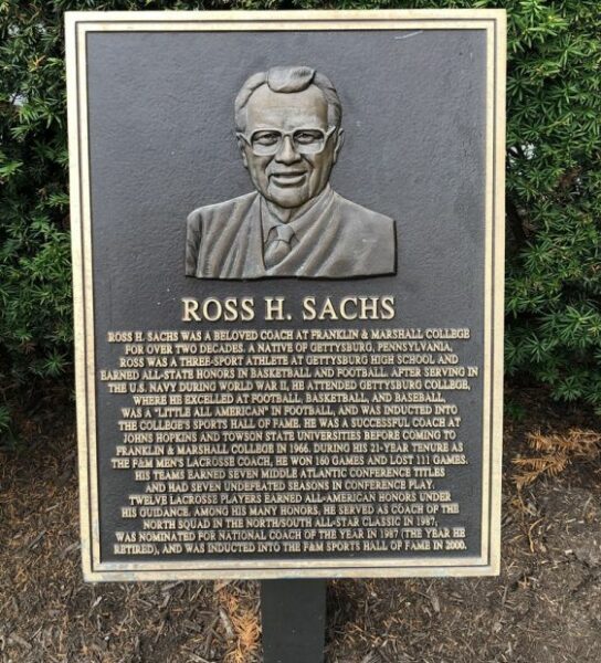 ROSS H. SACHS MEMORIAL PLAQUE