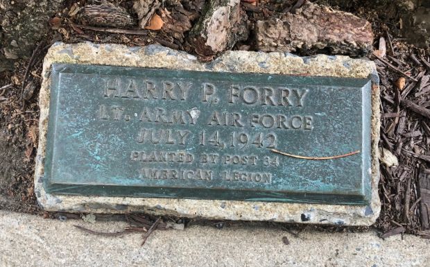 HARRY P. FORRY WAR MEMORIAL PLAQUE